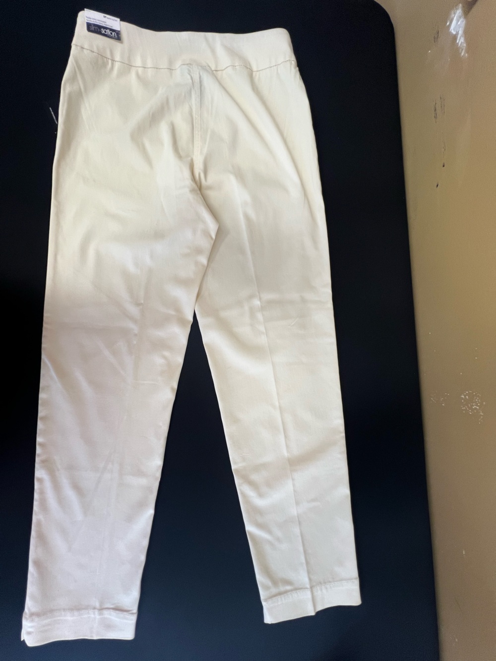 MULTIPLES SLIM-SATION CREAM COLORED SIZE 8P TUMMY CONTROL/STRETCHY PULL
ON PANTS